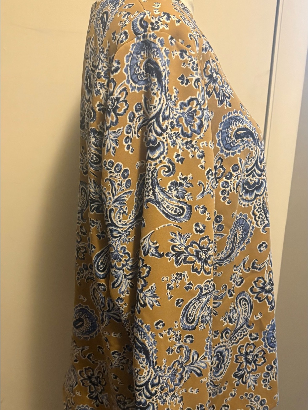 J. Jill Blue Paisley V-Neck Blouse - Picture 3 of 7